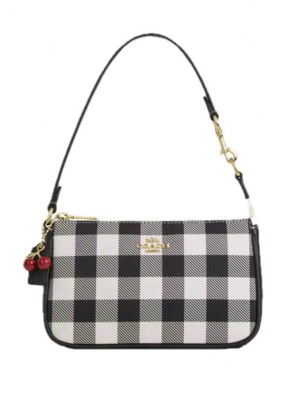 Coach Nolita 19
With Gingham Print And Charm